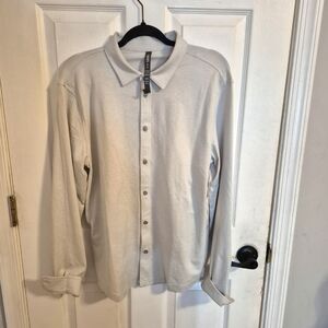 Vuori Long Sleeve Ponto Button Down Shirt Salt Heather